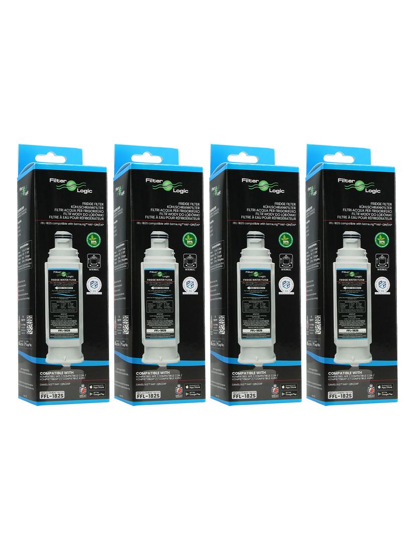 Filtr wkład wody do lodówki FilterLogic FFL-182S kompatybilny z Samsung DA97-17376B HAF-QIN 3+1szt. GRATIS