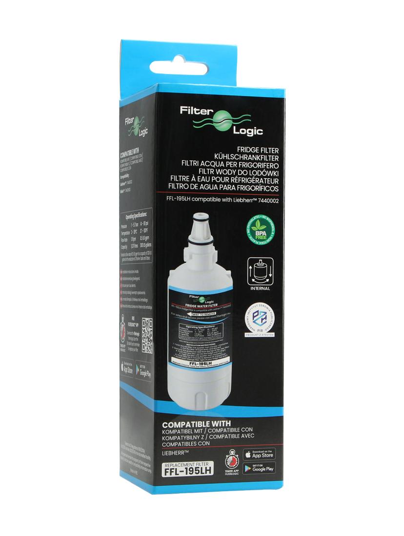 Filtr wkład wody do lodówki FilterLogic FFL-195LH (kompatybilny z Liebherr 7440002, Miele 7440000)