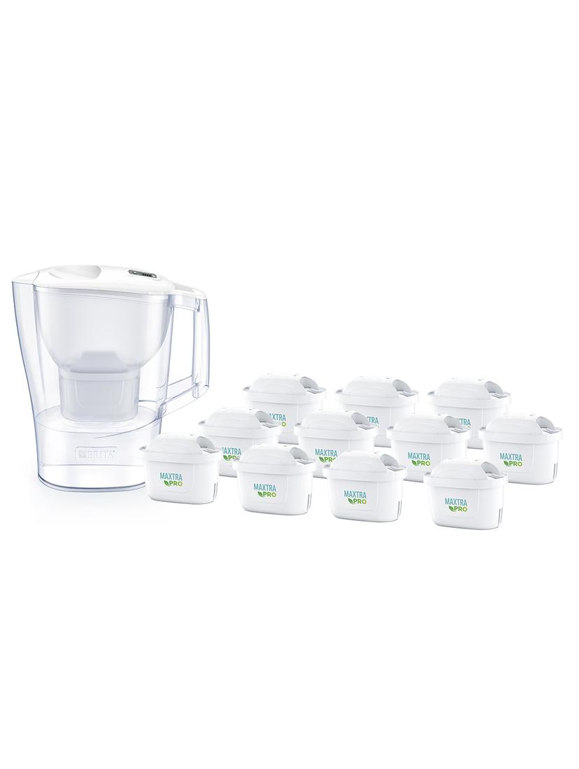 Dzbanek filtrujący Brita Aluna Frosted (biały) +11 filtrów Brita Maxtra PRO Pure Performance