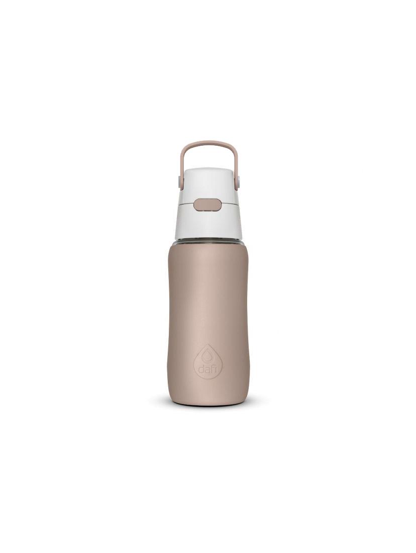 Butelka filtrująca Dafi SOLID 0,5L z wkładem filtrującym (cappuccino / brązowa) SILIKONOWA