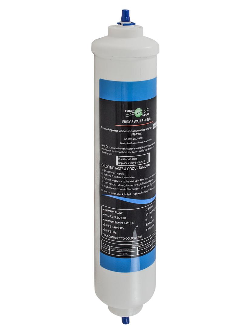 Filtr wkład wody do lodówki FilterLogic FFL-191X (kompatybilny z wszystkimi filtrami na wężyk) 3+1szt. GRATIS