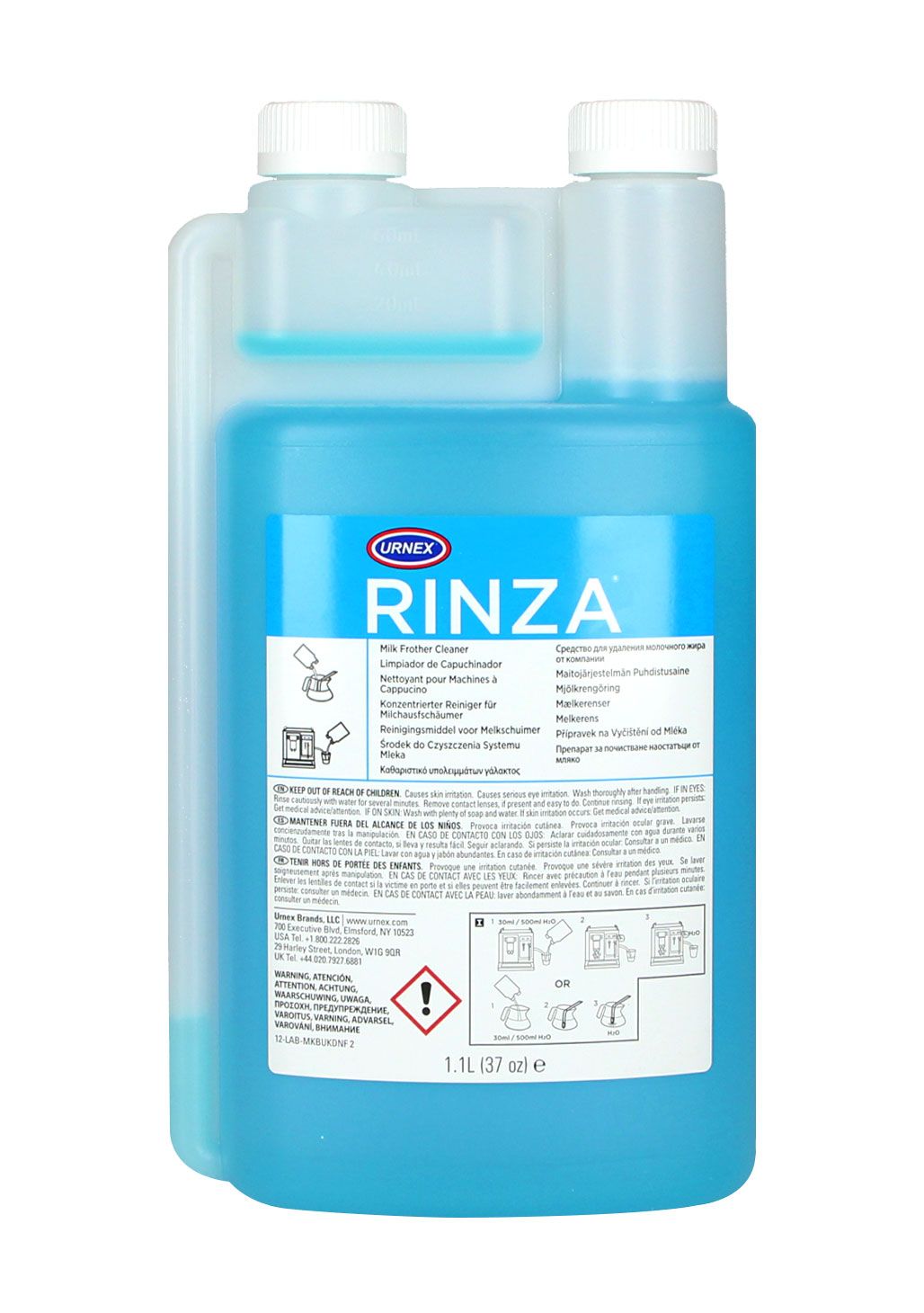 Płyn do czyszczenia dysz i systemu mleka Urnex Rinza 1100ml