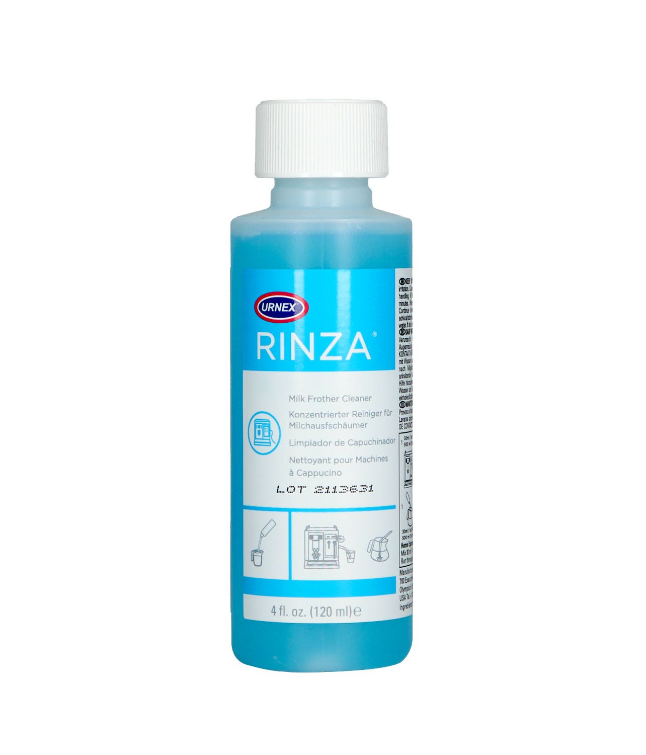 Urnex Rinza 120ml nozzle and milk system cleaning liquid